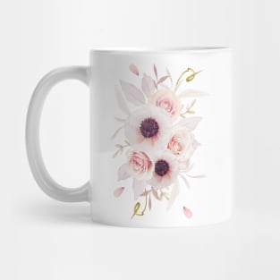 Pink Roses Bouquet Mug